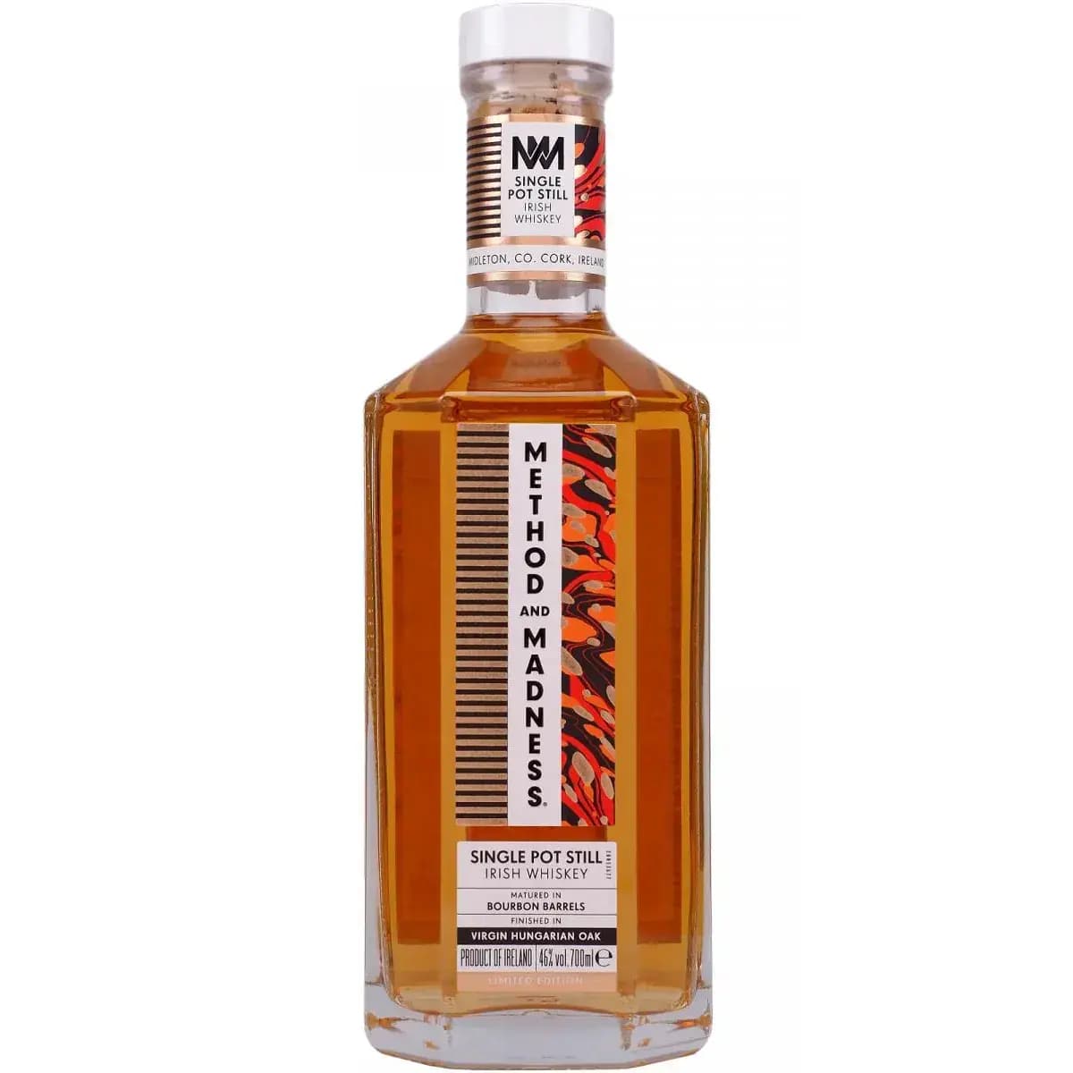 Method And Madness Single Pot Still Irish Whiskey Finished In Virgin Hungarian Oak
