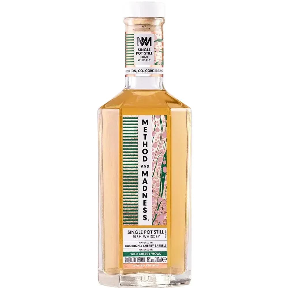 Method And Madness Single Pot Still Irish Whiskey Finished In Wild Cherry Wood