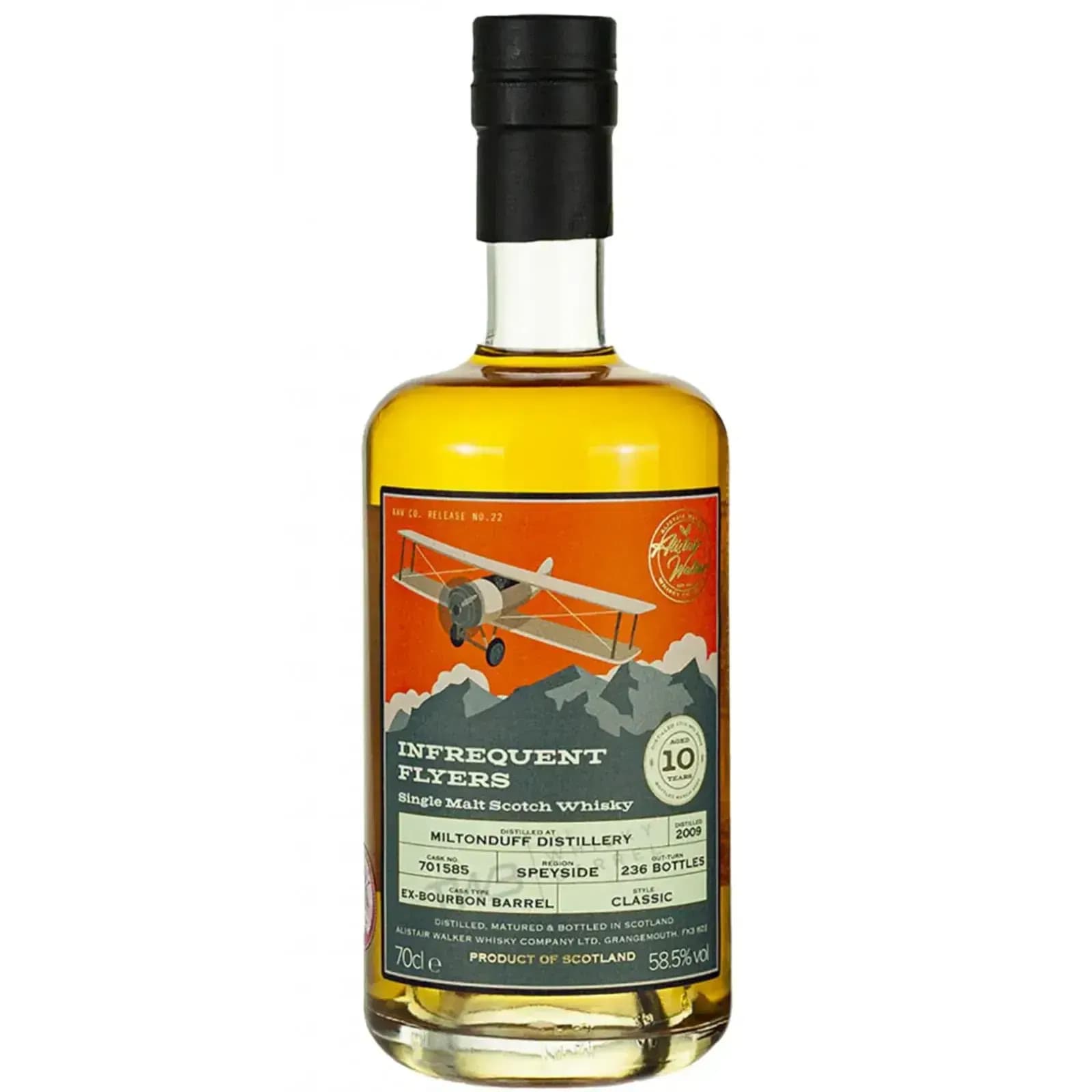 Miltonduff 10 Years Old 2009 Infrequent Flyers Release No. 22 Alistair Walker Whisky Company