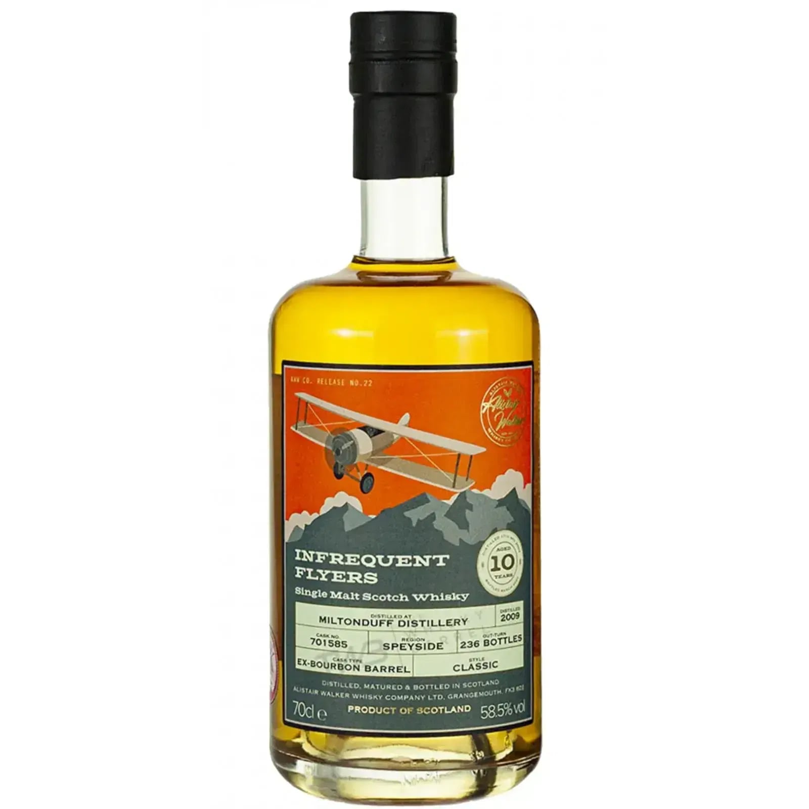 Miltonduff 10 Years Old 2009 Infrequent Flyers Release No. 22 Alistair Walker Whisky Company