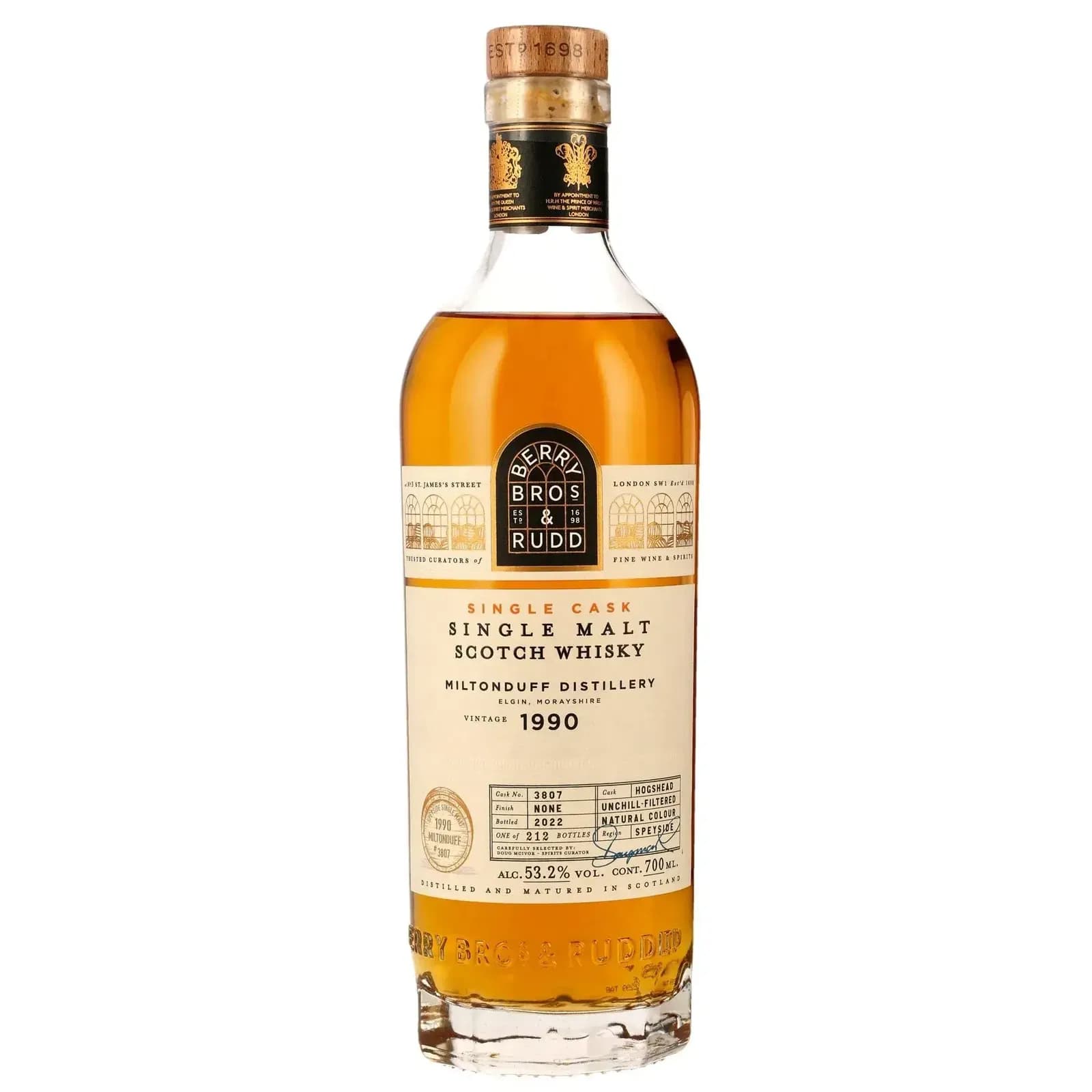 Miltonduff 1990 Single Cask Berry Bros & Rudd 3807