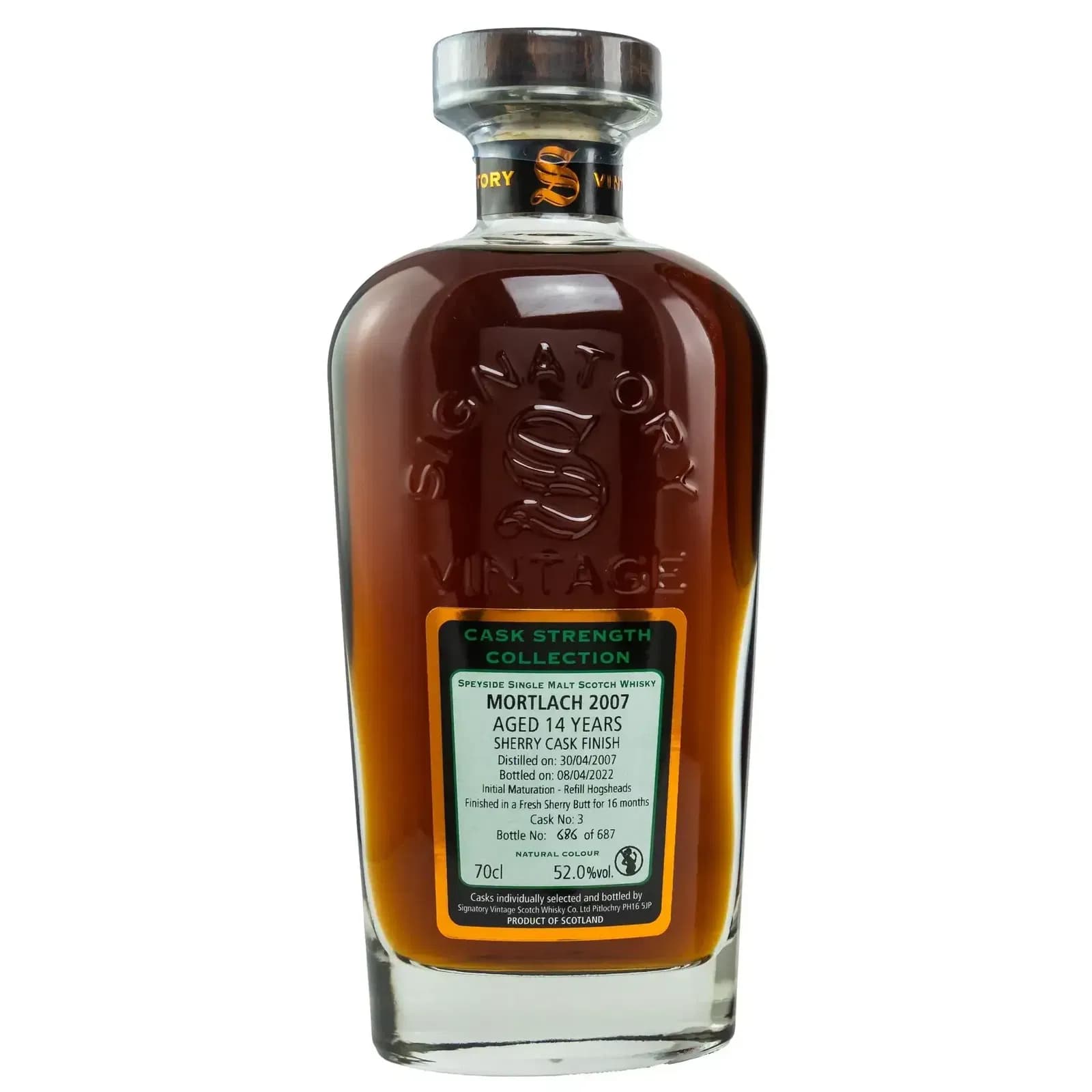 Mortlach 14 Years Old 2007 Cask Strength Collection Signatory Vintage 6