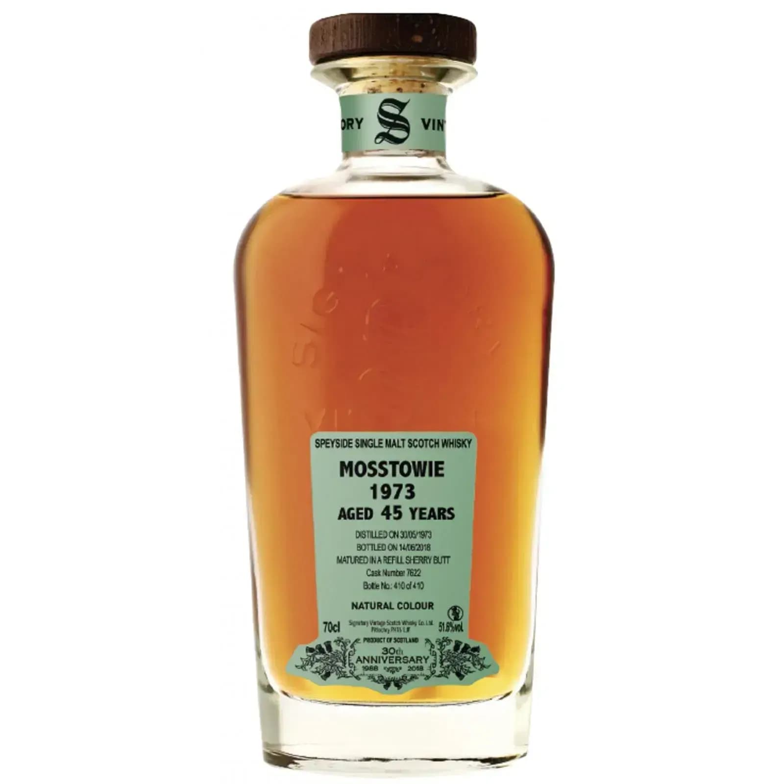 Mosstowie 45 Years Old 1973 30th Anniversary + 2 Gläser Signatory Vintage 7622