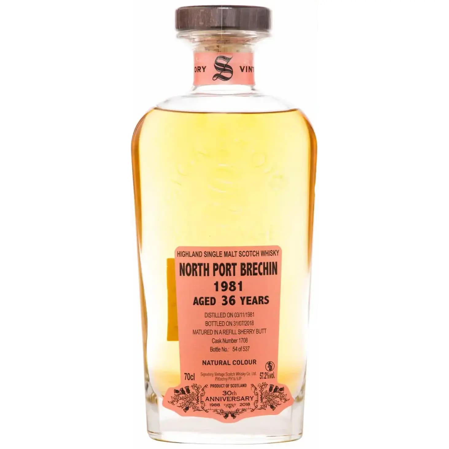 North Port 36 Years Old 1981 30th Anniversary + 2 Gläser Signatory Vintage 1708