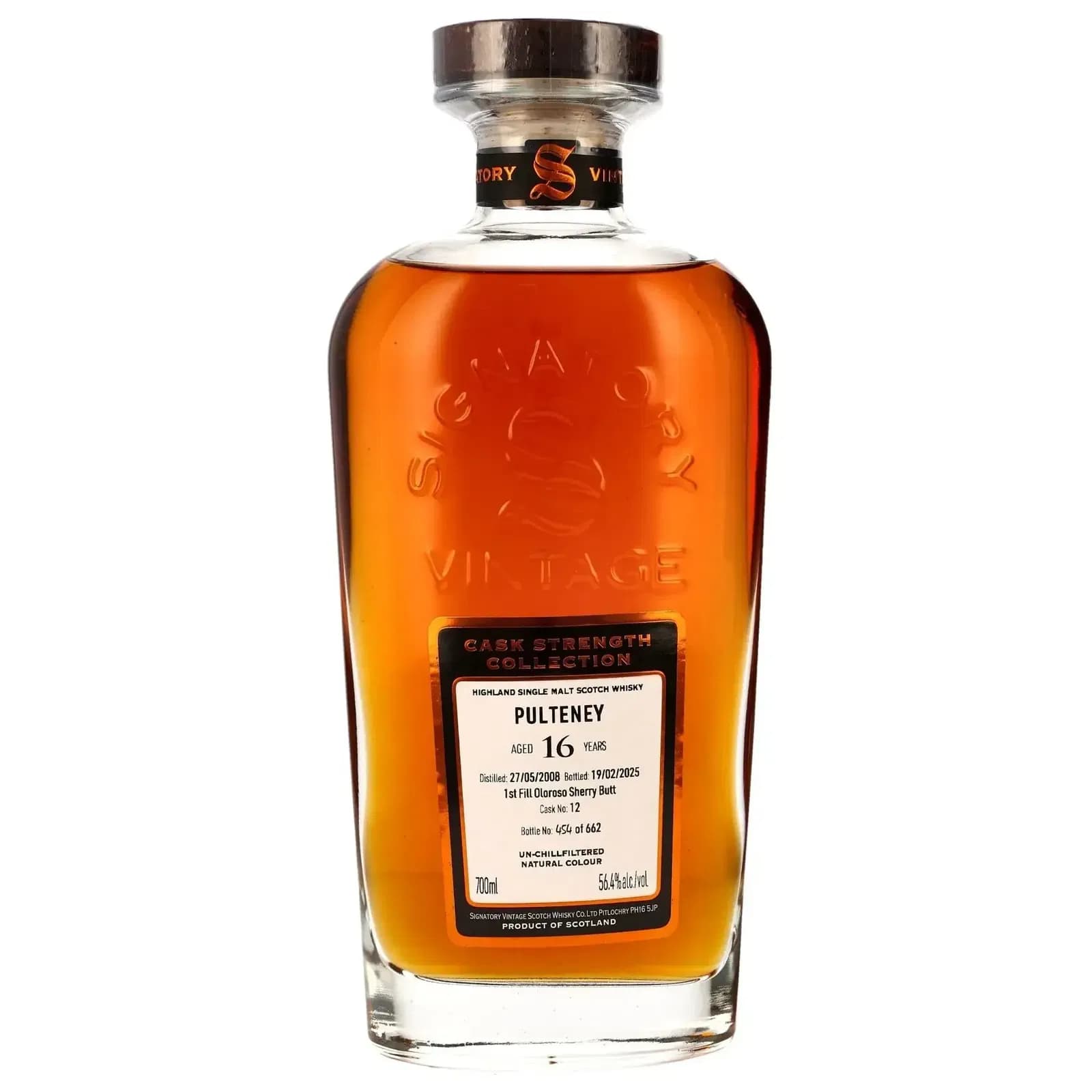 Old Pulteney 16 Years Old 2008 Cask Strength Collection Signatory Vintage 12