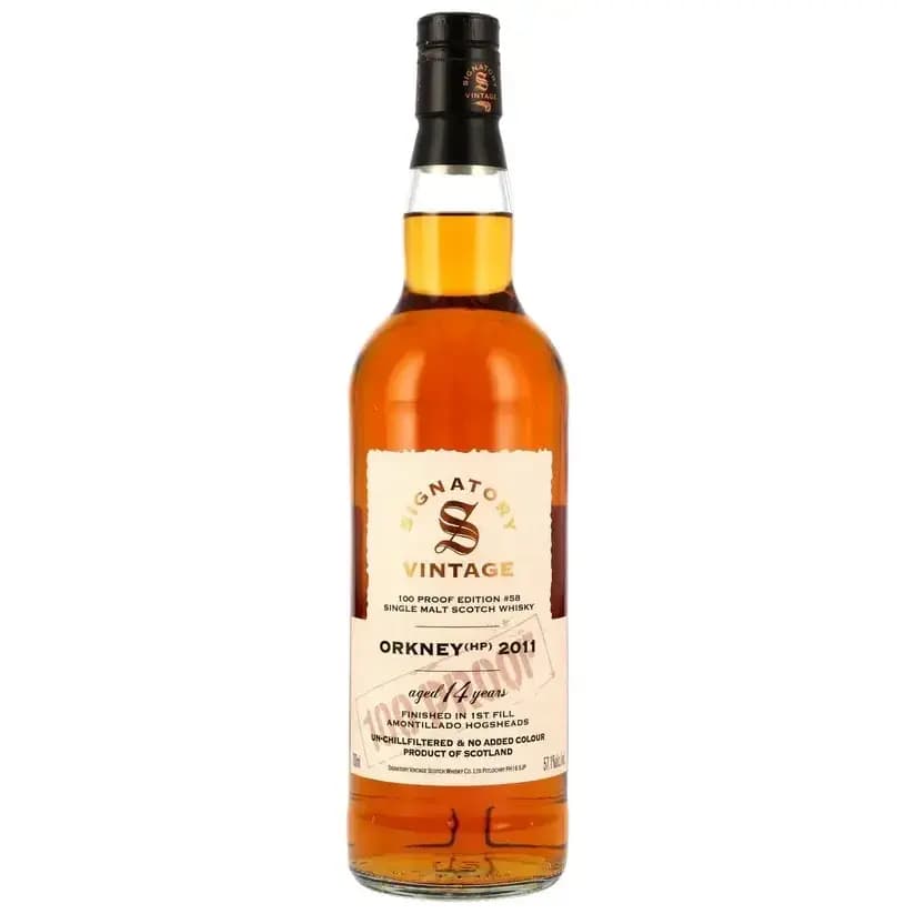 Orkney 14 Years Old 2011 100 Proof Edition 58 Signatory Vintage
