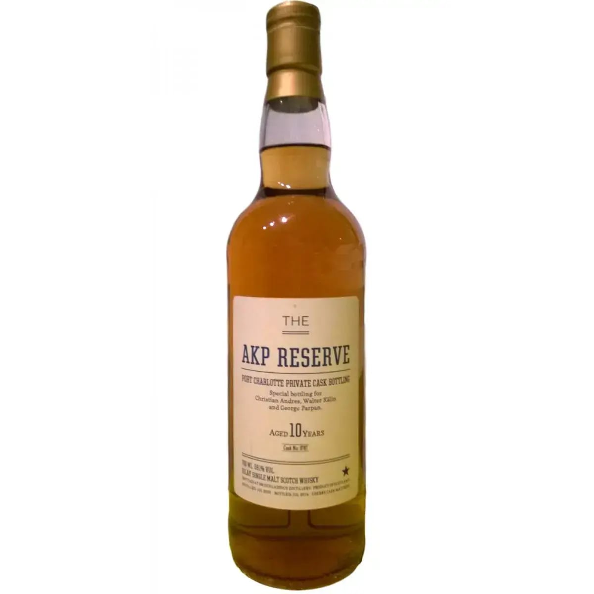 Port Charlotte 10 Years Old 2003 The Akp Reserve Cask Nr.0787