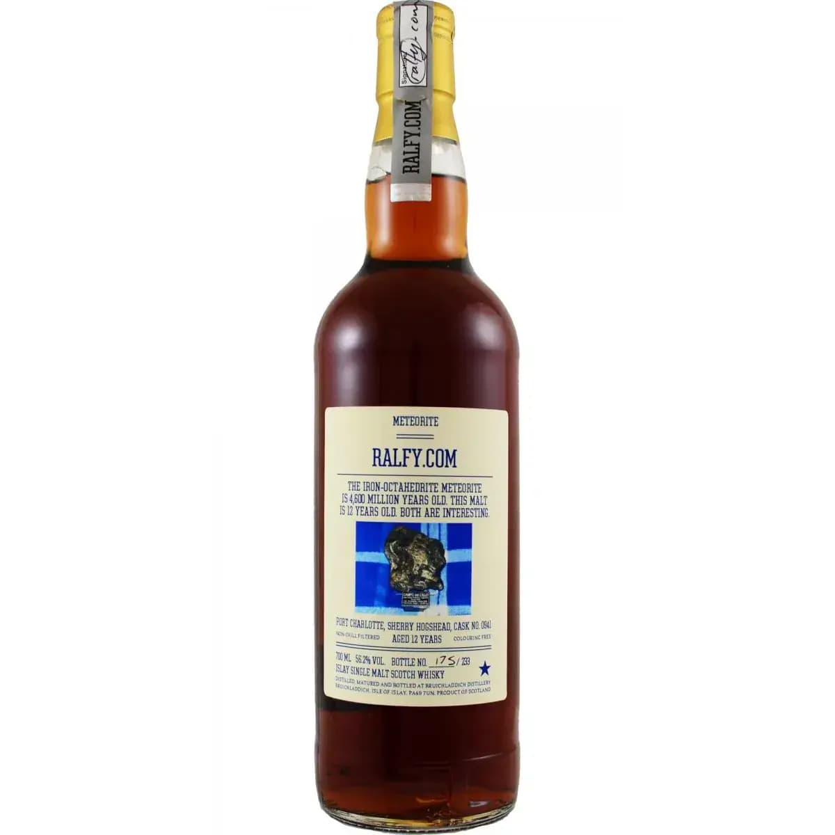 Port Charlotte 12 Years Old Meteorite Ralfy.Com Cask Nr.0941