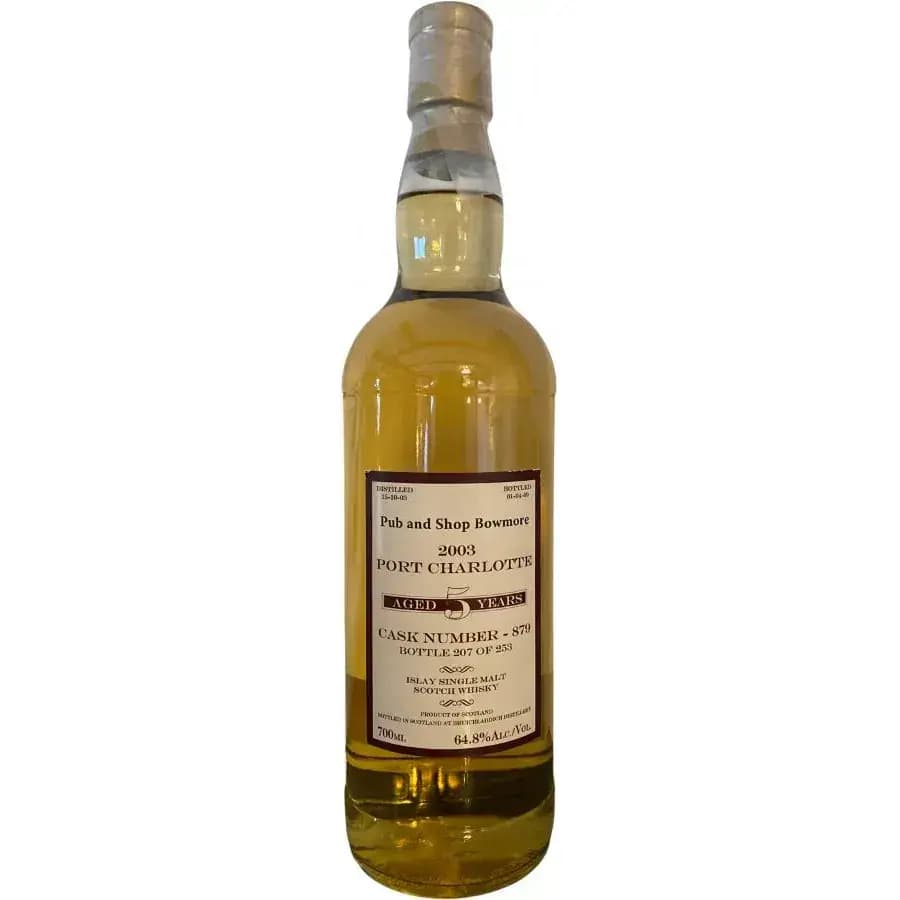 Port Charlotte 5 Years Old 2003 Pub And Shop Bowmore Cask Nr.879