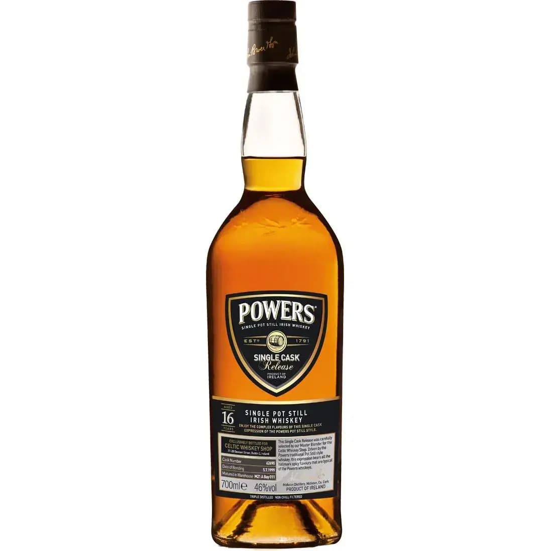 Powers 1999 Single Cask Release Cask Nr.62690 16 Years Old