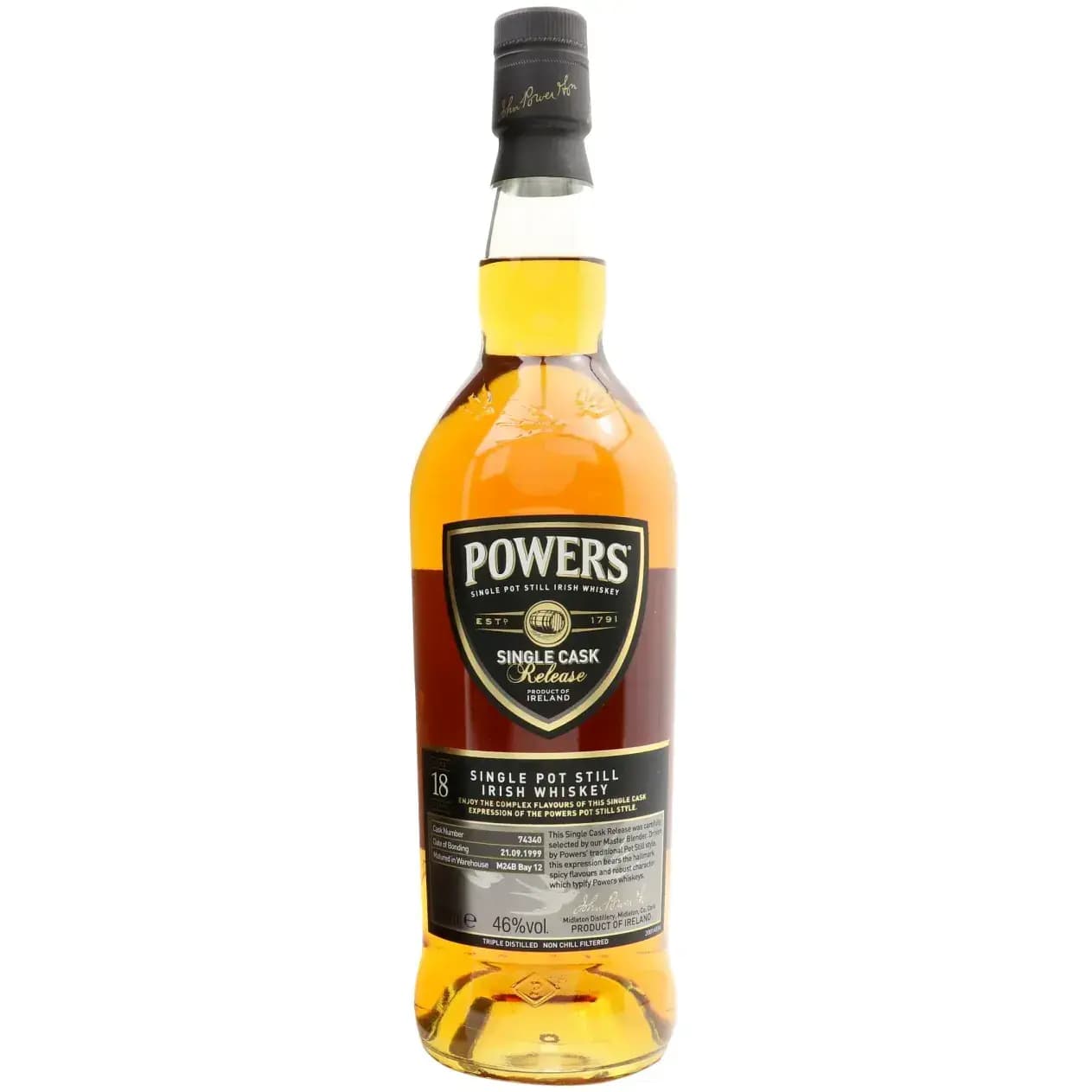 Powers 1999 Single Cask Release Cask Nr.74340 18 Years Old