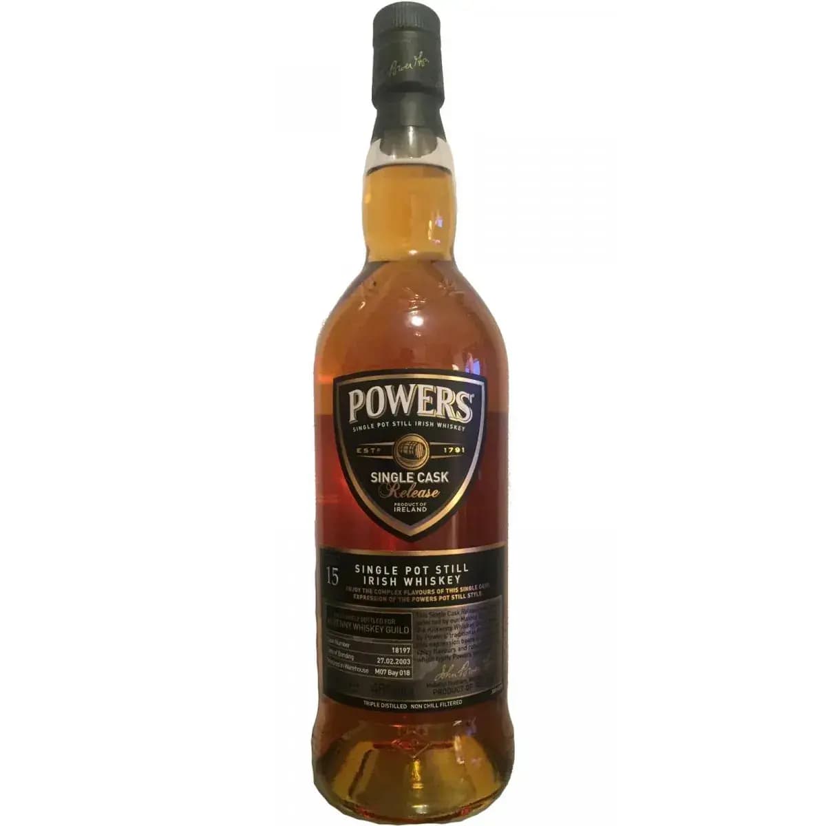 Powers 2003 Single Cask Release Cask Nr.18197 15 Years Old