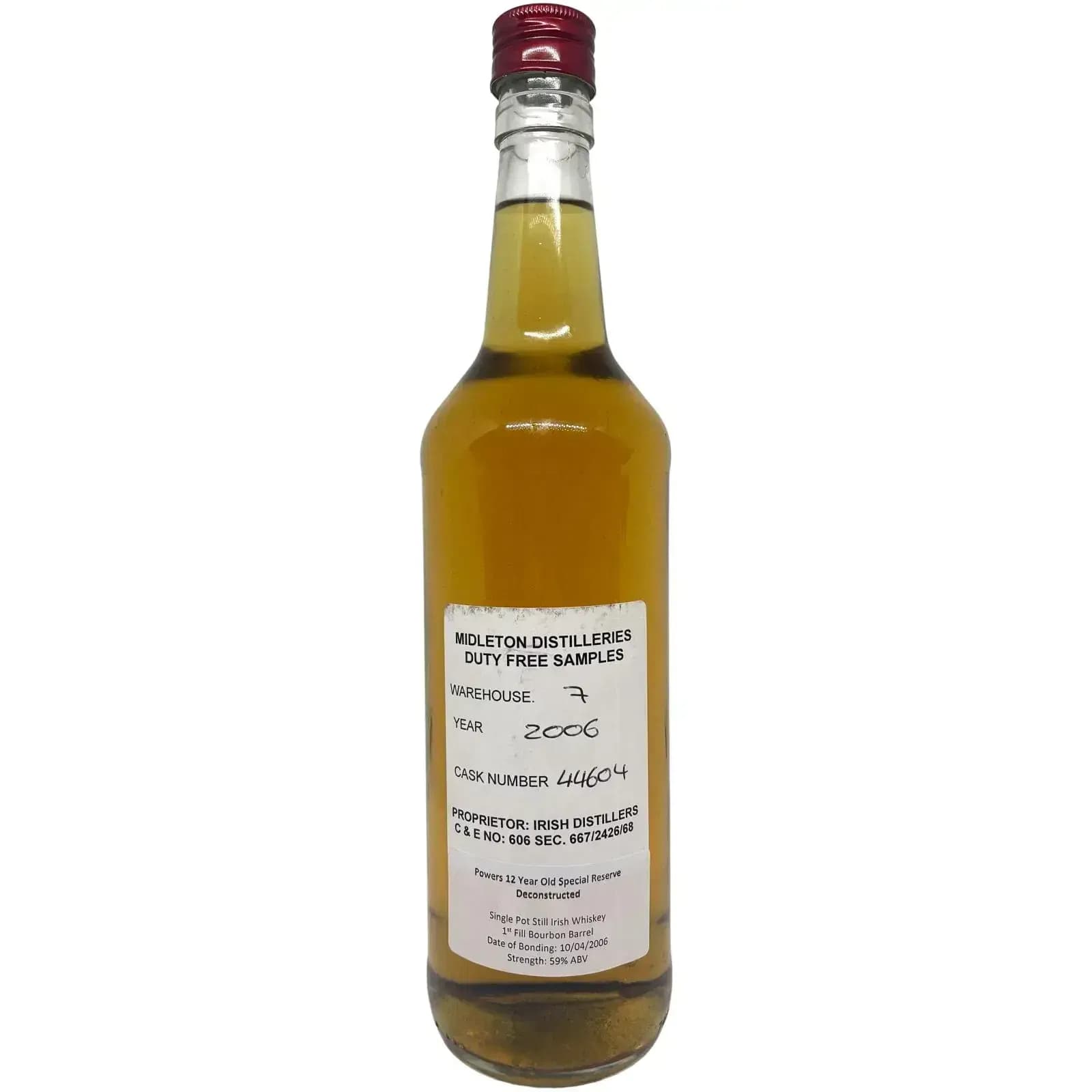 Powers 2006 Duty Free Sample Cask Nr.44604