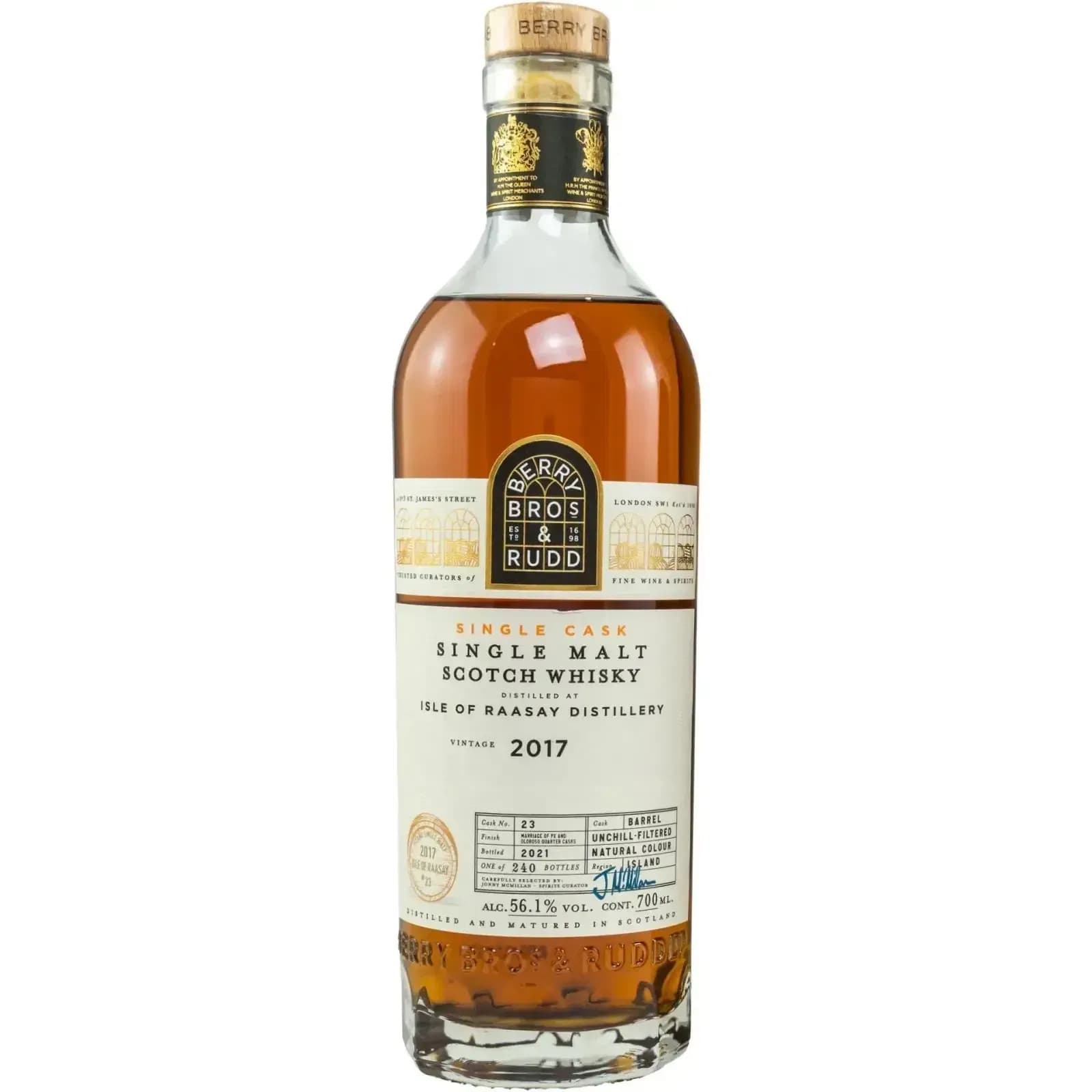 Raasay 3 Years Old 2017 Single Cask Berry Bros & Rudd