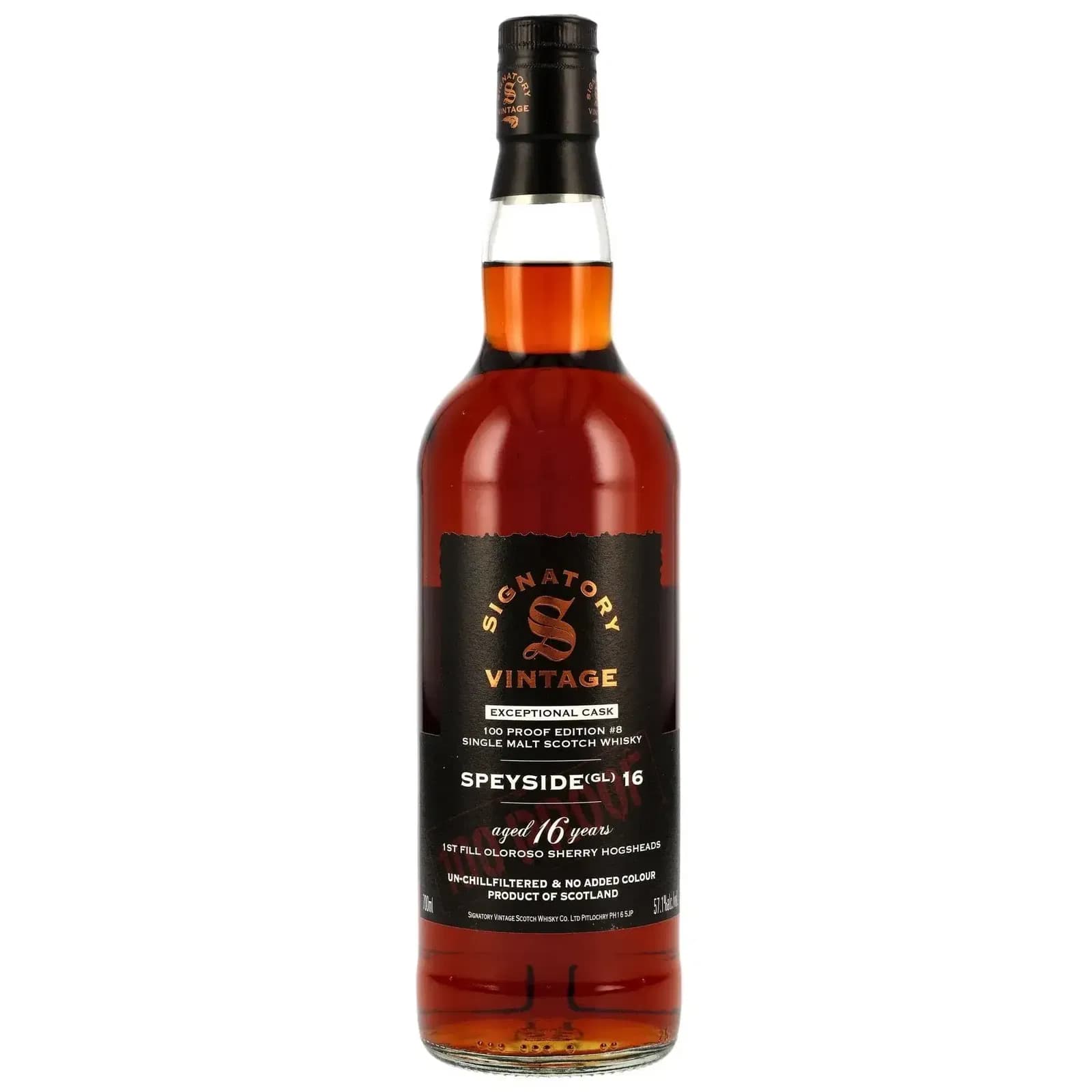 Speyside 16 Years Old 100 Proof Exceptional Cask Edition #8 Signatory Vintage