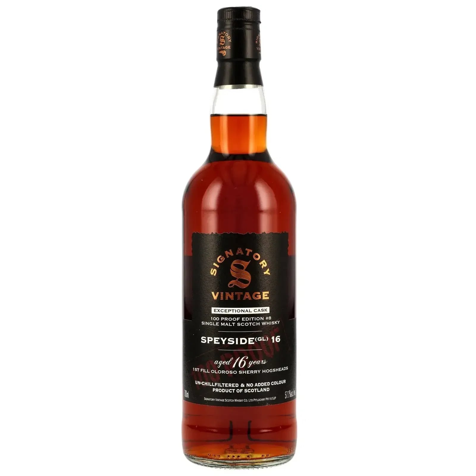 Speyside 16 Years Old 100 Proof Exceptional Cask Edition #8 Signatory Vintage