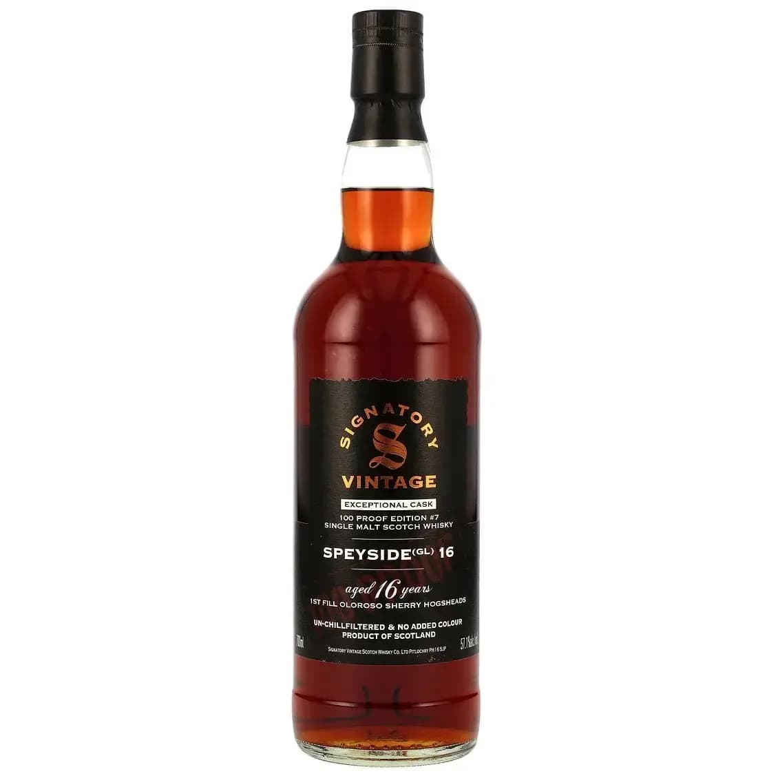 Speyside 16 Years Old 100 Proof - Exceptional Cask - Edition #7 Signatory Vintage