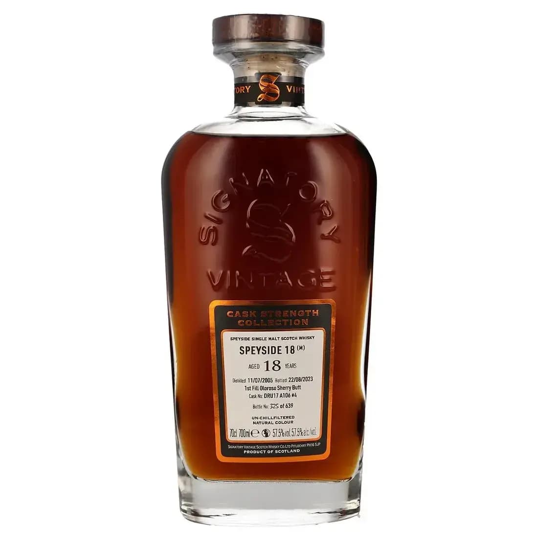 Speyside 18 Years Old 2005 Cask Strength Collection Signatory Vintage DRU17 A106 #4