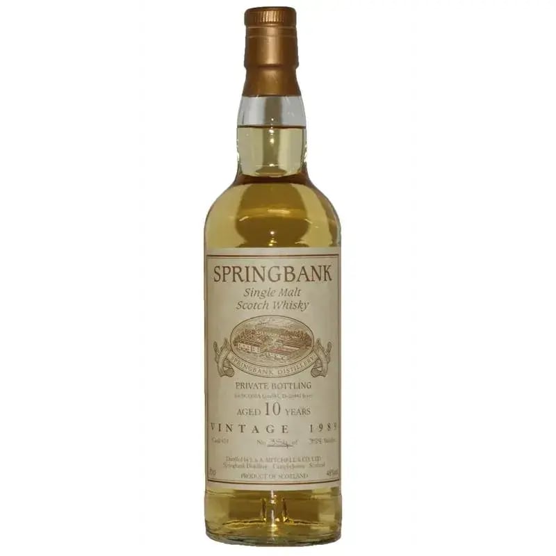 Springbank 10 Years Old 1989 Private Bottling For Scoma Gmbh Cask Nr.424