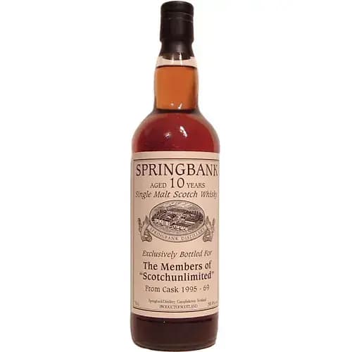 Springbank 10 Years Old 1995 Private Bottling Members Of Scotchunlimited Cask Nr.69