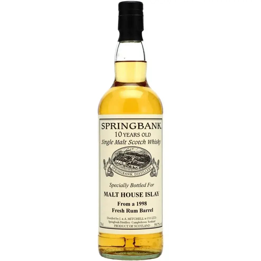 Springbank 10 Years Old 1998 Private Bottling Malt House Islay - Battleship Backlabel Cask Nr.365