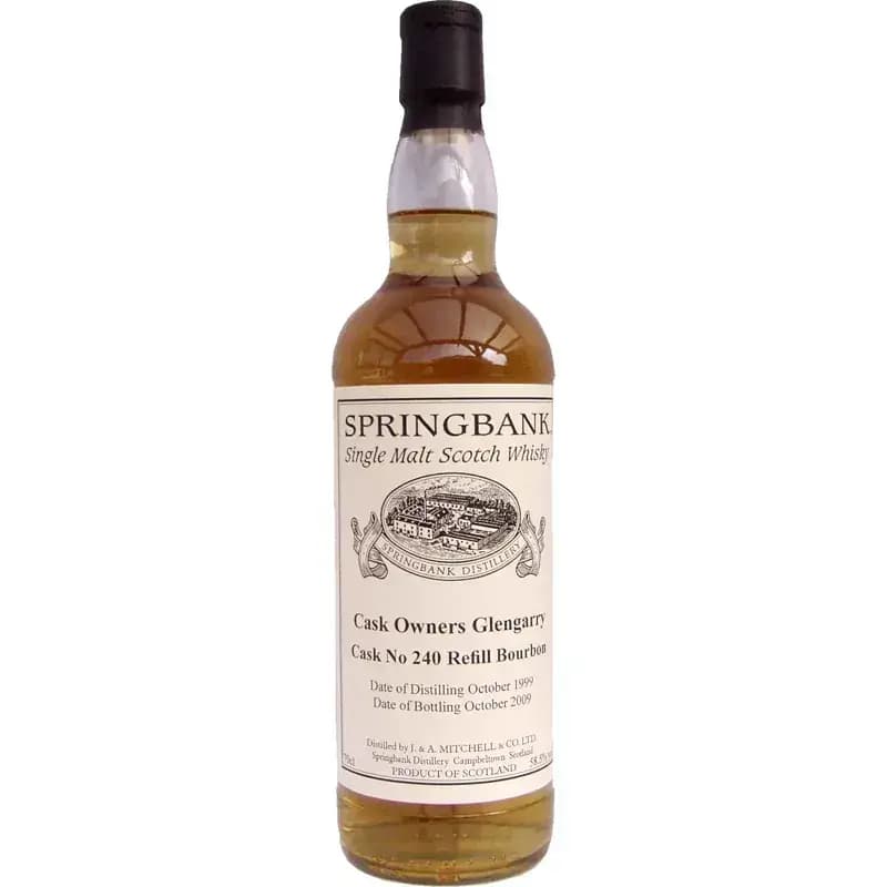 Springbank 10 Years Old 1999 Private Bottling Cask Owners Glengarry Whiskyclub Nr.240