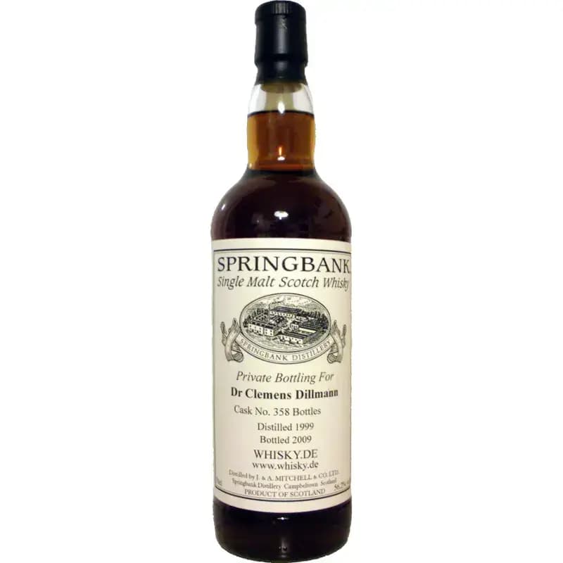 Springbank 10 Years Old 1999 Private Bottling Dr Clemens Dillmann Whisky.De Cask Nr.358