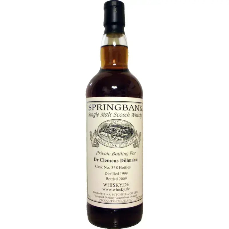 Springbank 10 Years Old 1999 Private Bottling Dr Clemens Dillmann Whisky.De Cask Nr.358
