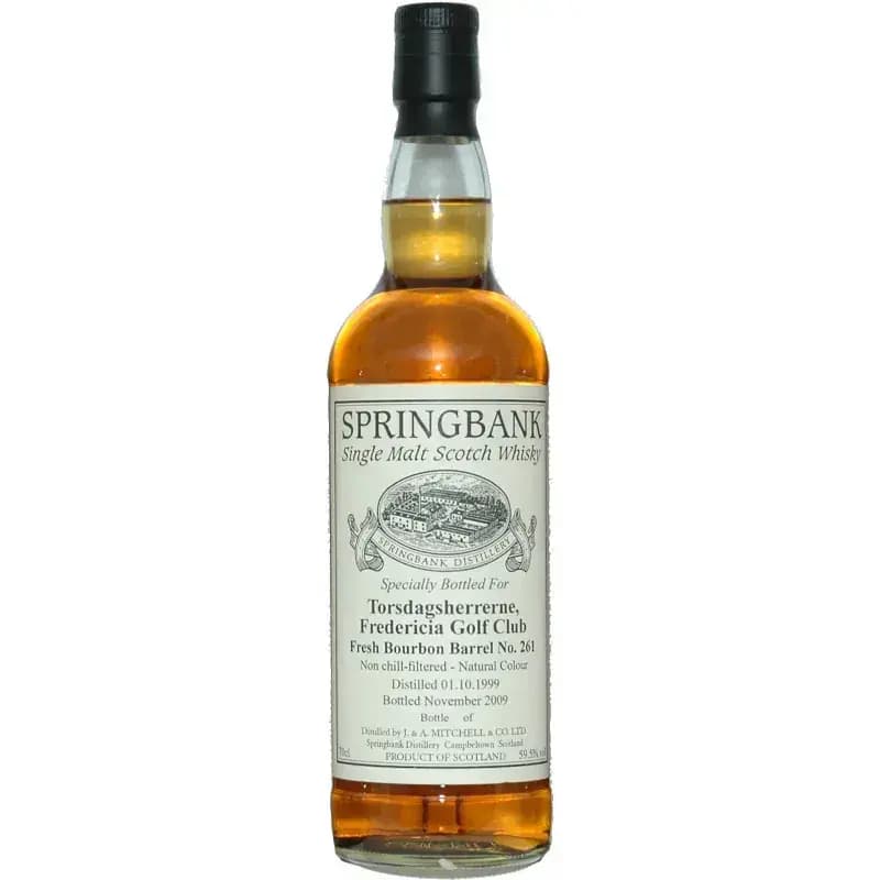 Springbank 10 Years Old 1999 Private Bottling Torsdagsherrerne, Fredericia Golf Club Cask Nr.1999/261