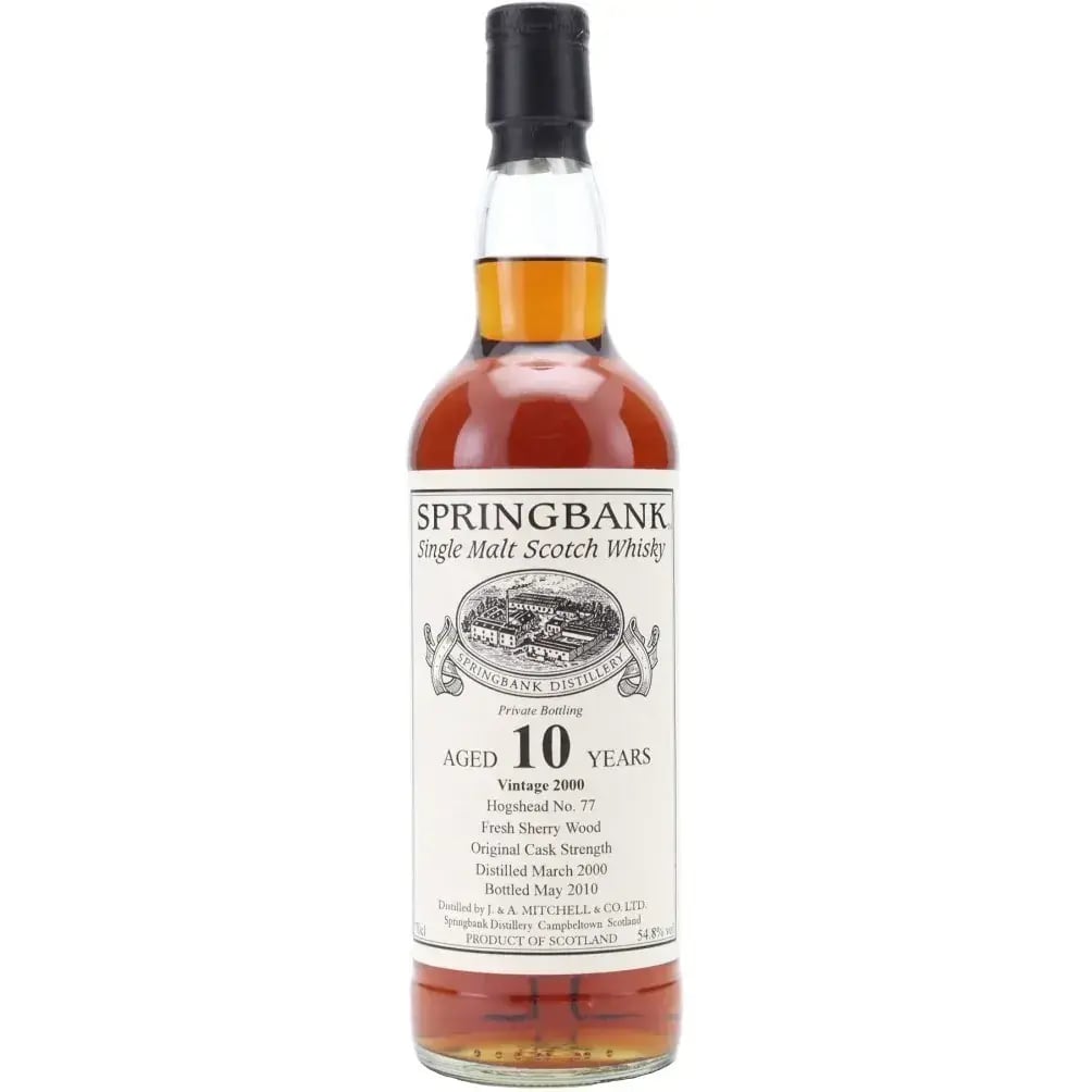 Springbank 10 Years Old 2000 Private Bottling Cask Nr.77