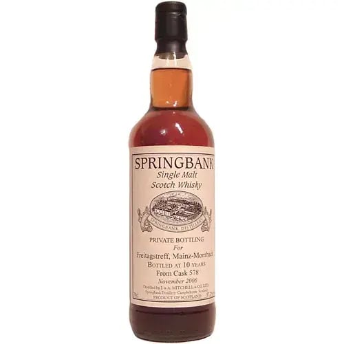 Springbank 10 Years Old Private Bottling Cask Nr.578