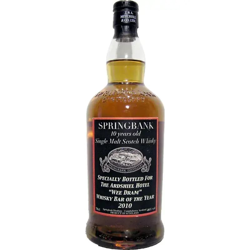 Springbank 10 Years Old Wee Dram For The Ardshiel Hotel Whisky Bar Of The Year 2010