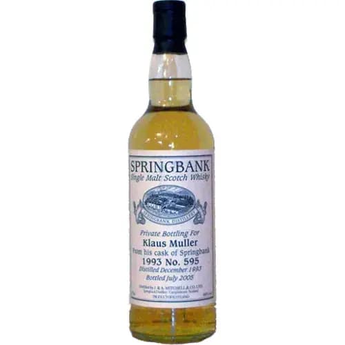 Springbank 11 Years Old 1993 Private Bottling Cask Nr.595