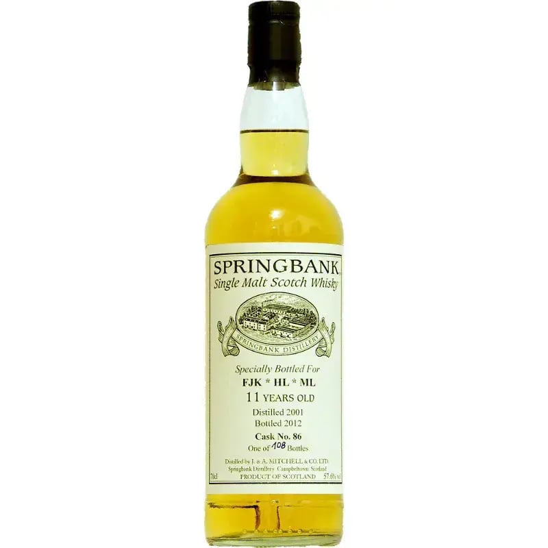 Springbank 11 Years Old 2001 Private Bottling Cask Nr.86