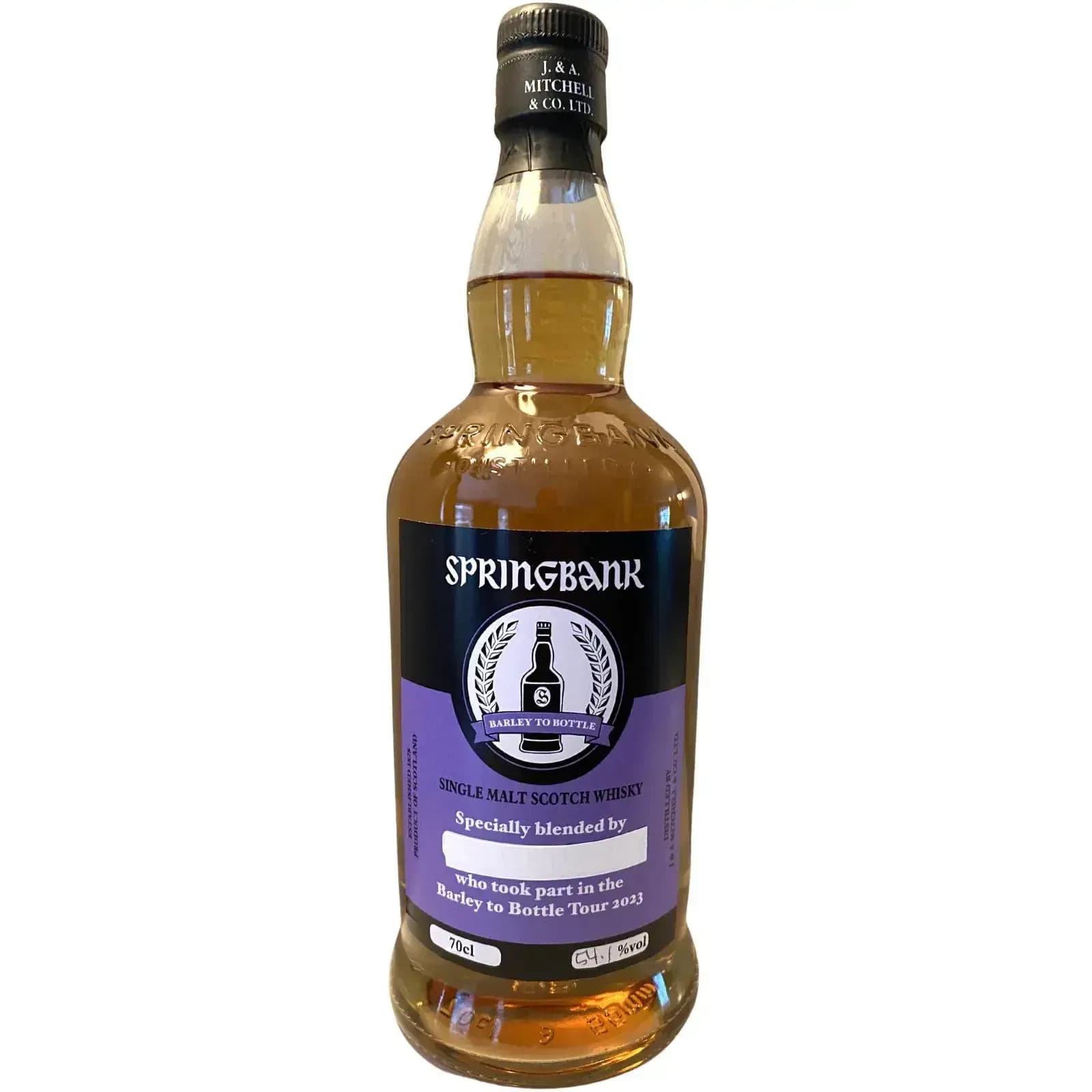 Springbank 11 Years Old Bottle To Barley Tour 2023 Hand Bottled At Distillery