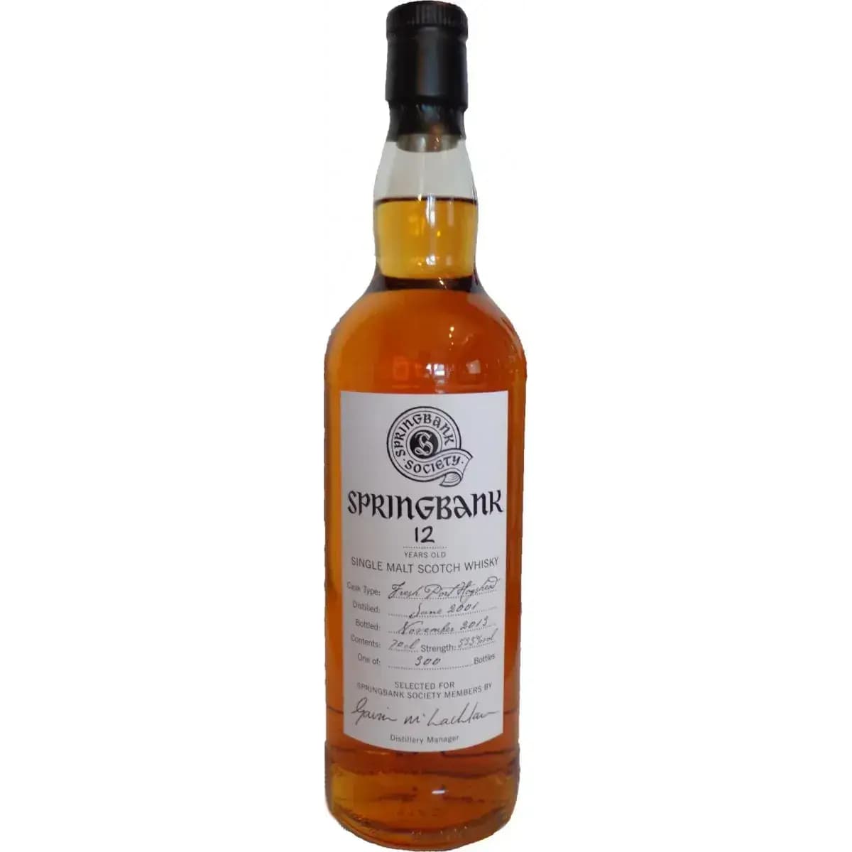 Springbank 12 Years Old 2001 Society Bottling