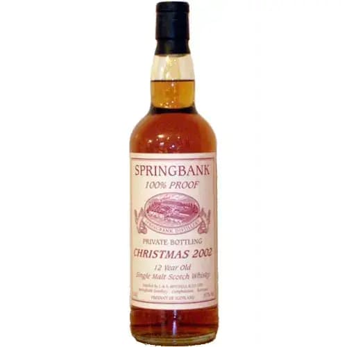 Springbank 12 Years Old Christmas 2002 For Shareholders, Directors And Staff