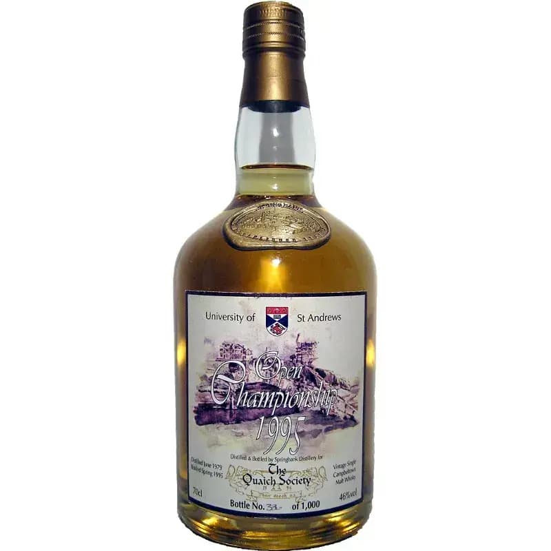 Springbank 15 Years Old 1979 Open Championship 1995 For The Quaich Society