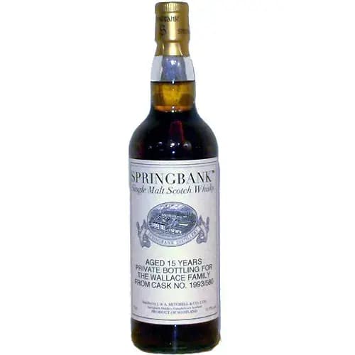 Springbank 15 Years Old 1993 Private Bottling Wallace Family Cask Nr.580
