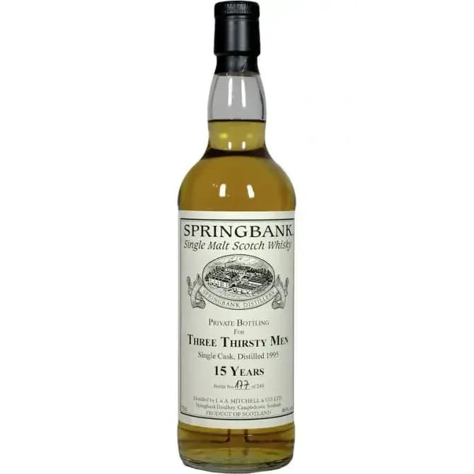 Springbank 15 Years Old 1995 Private Bottling Three Thirsty Men Cask Nr.138
