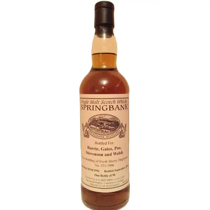Springbank 15 Years Old 1996 Private Bottling Cask Nr.571/1996