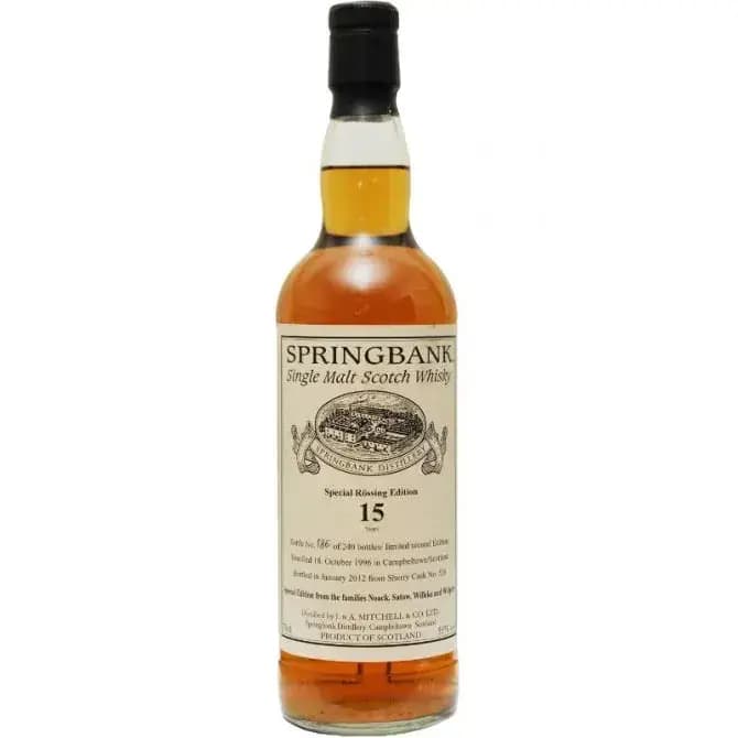 Springbank 15 Years Old 1996 Private Bottling - Special Rössing Edition Cask Nr.526