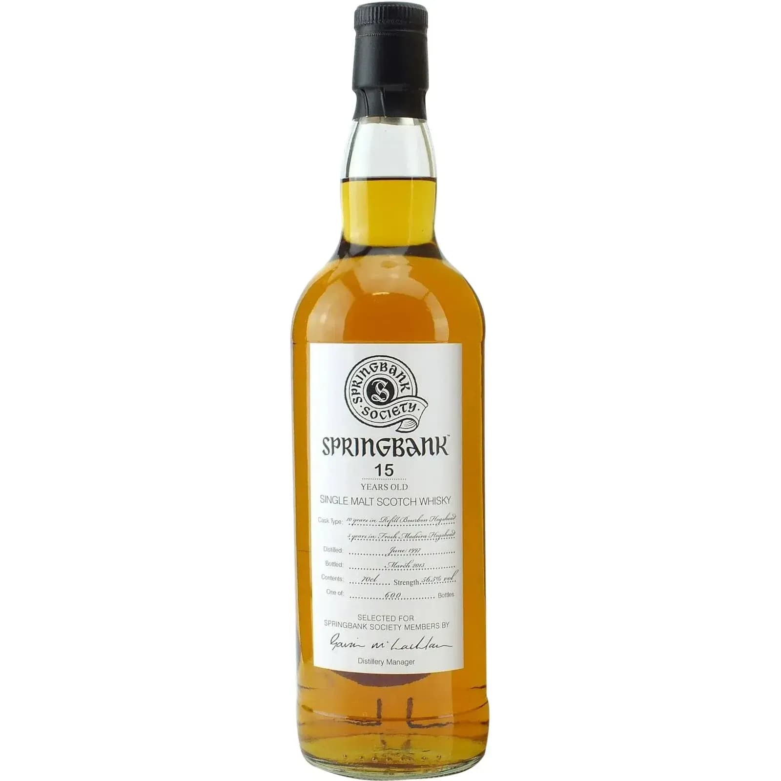Springbank 15 Years Old 1997 Society Bottling