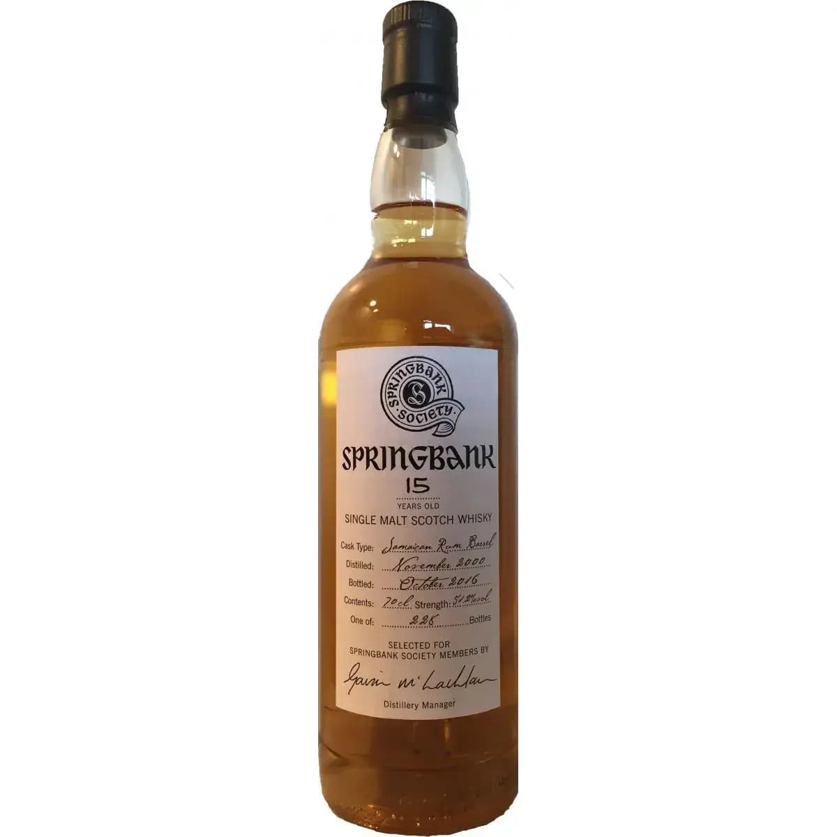 Springbank 15 Years Old 2000 Society Bottling