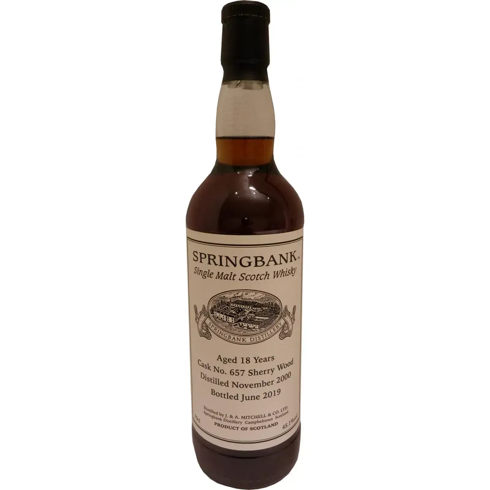 Springbank 18 Years Old 2000 Private Bottling Cask Nr.657