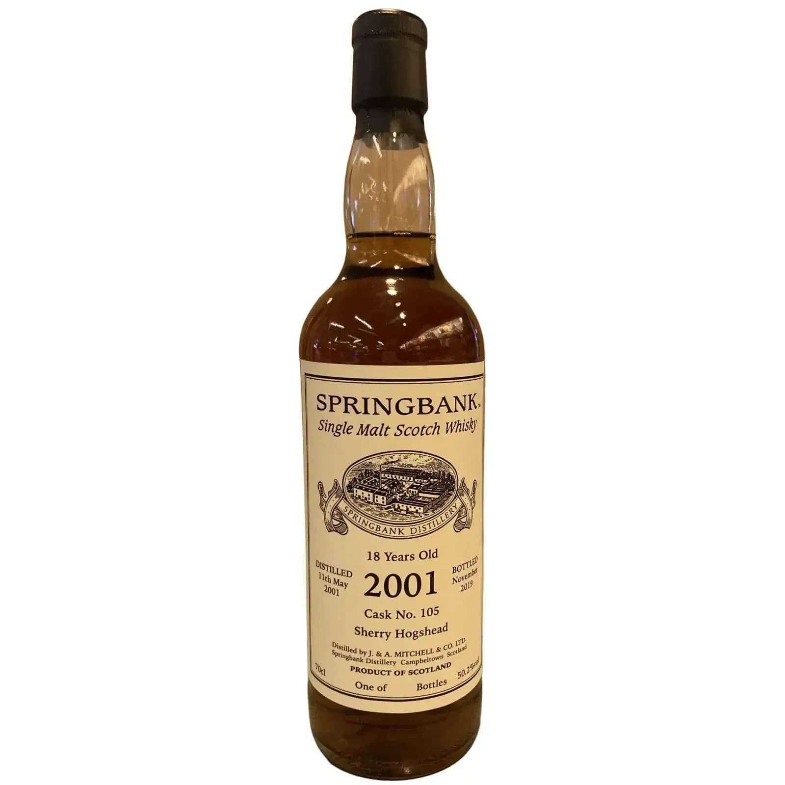 Springbank 18 Years Old 2001 Private Bottling Cask Nr.105
