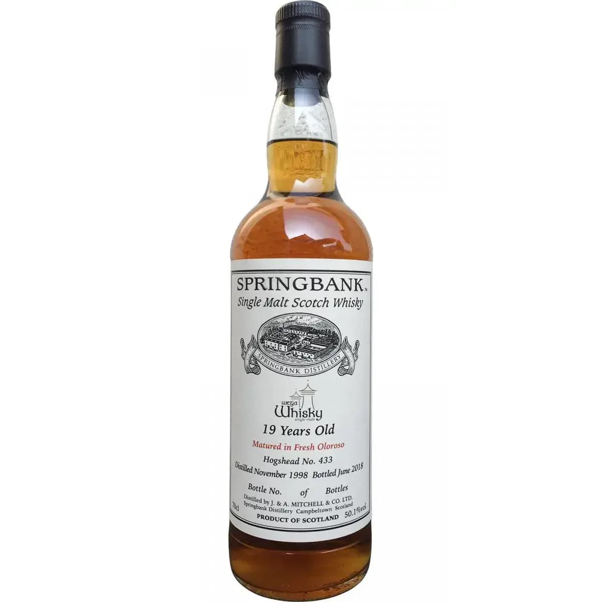 Springbank 19 Years Old 1998 Private Bottling Cask Nr.433