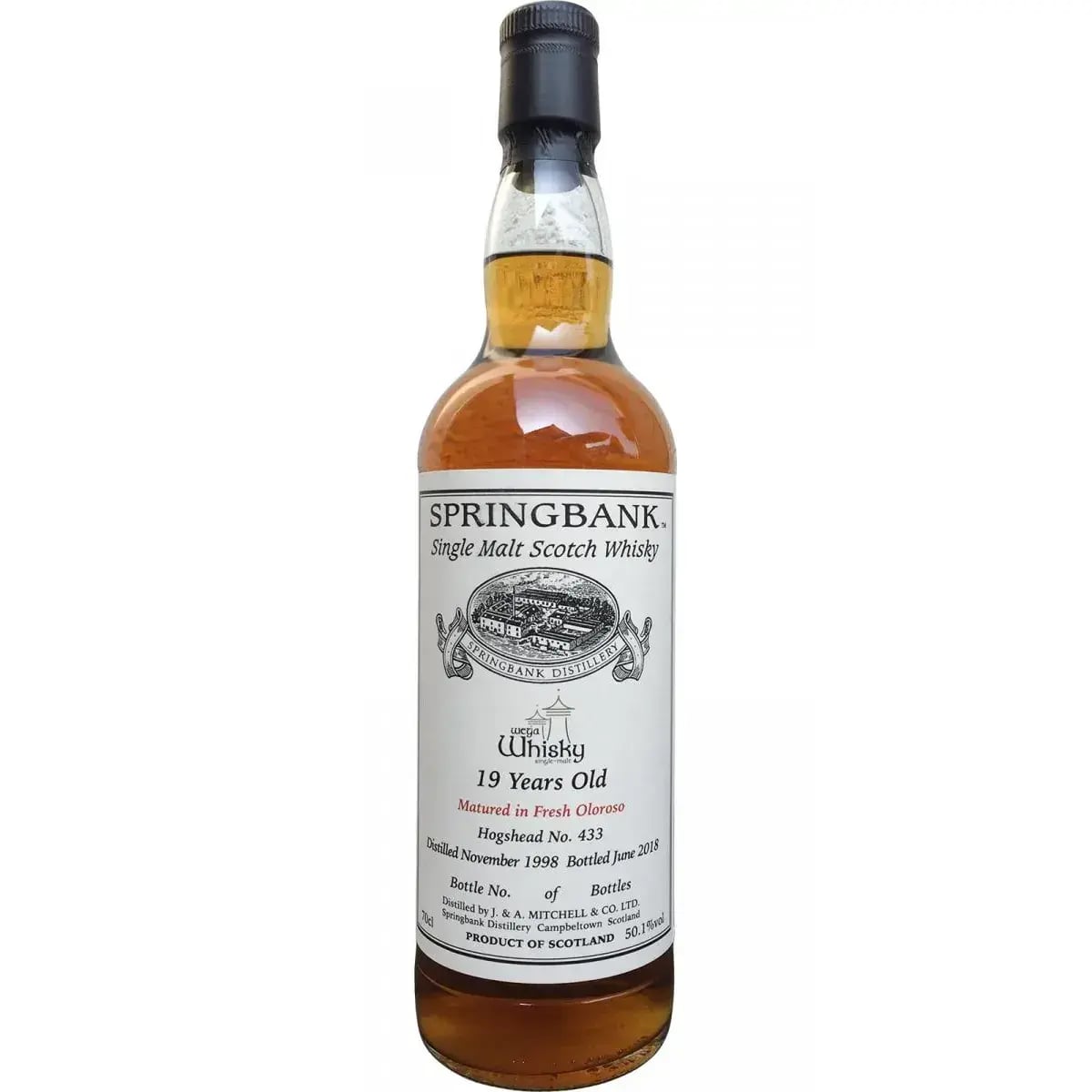 Springbank 19 Years Old 1998 Private Bottling Cask Nr.433