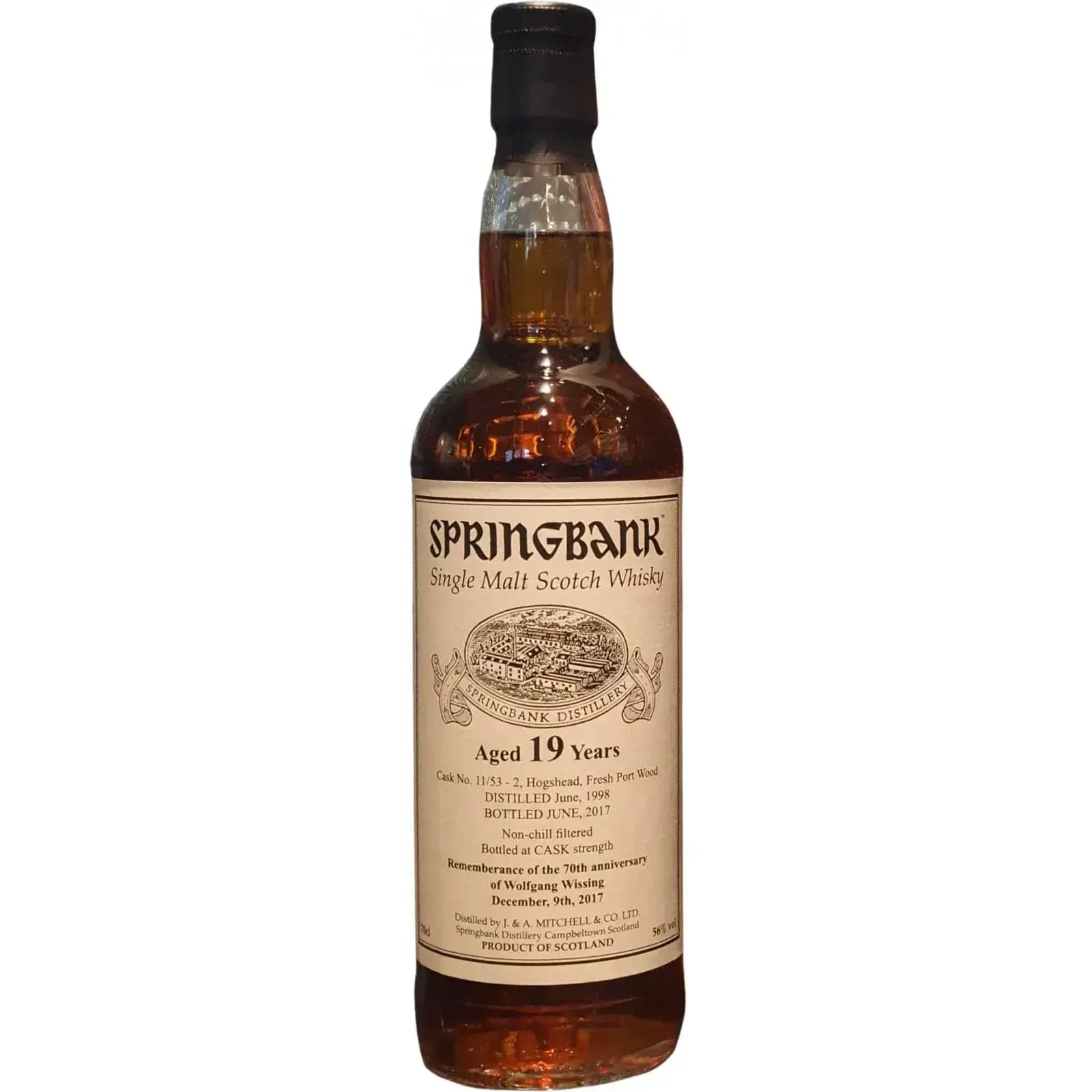 Springbank 19 Years Old 1998 Private Cask Nr.11/53 - 2
