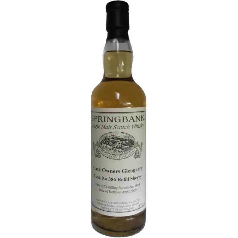 Springbank 1998 Cask Owners Glengarry Nr.386